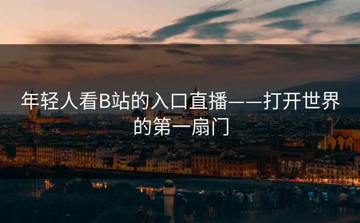 年轻人看B站的入口直播——打开世界的第一扇门