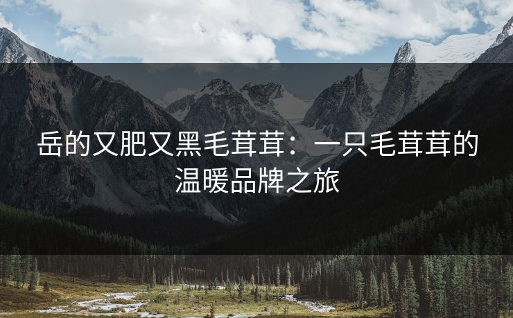 岳的又肥又黑毛茸茸：一只毛茸茸的温暖品牌之旅